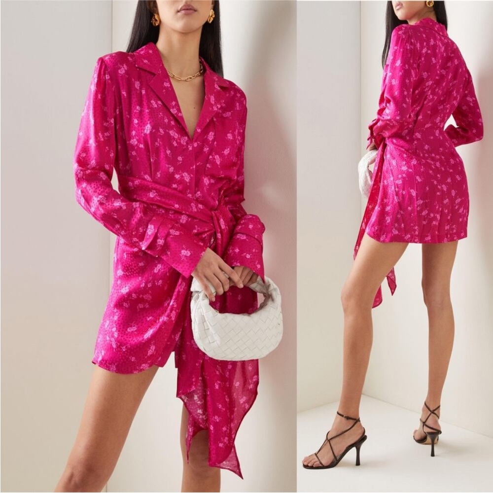 Acler Evanston Satin Wrap Dress
